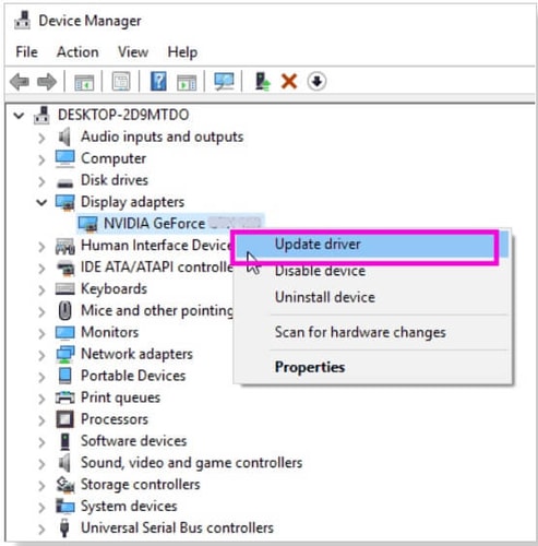 Update Driver of Nvidia GeForce RTX 3070 Ti Graphics Card