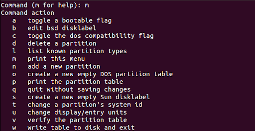 FDisk Tool for Partition