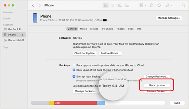 iPhone backup